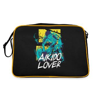 Aikido Lover Martial Arts Fighter Martial Arts - Retro Bag - black/gold - Back