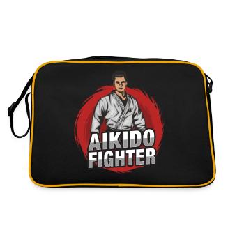 Aikido Fighter Martial Arts Martial Arts Lovers - Retro Bag - black/gold - Back