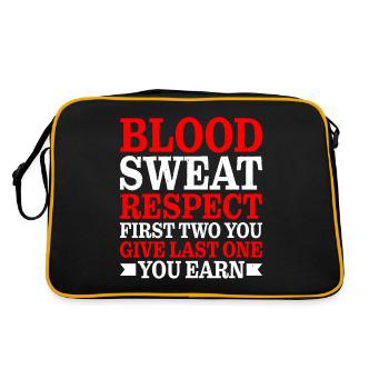Sang Sueur Respect d’abord vous donnez en dernier vous gagnez 2 - Sac Retro - noir/or - Dos