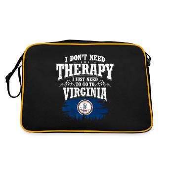 Virginia - Retro Tasche - Schwarz/Gold - Hinten