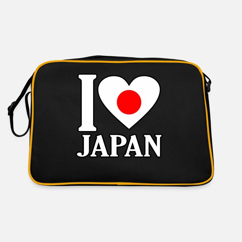 Japan - Retro Tasche - Schwarz/Gold