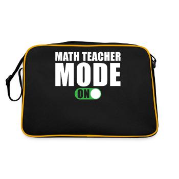 Math Teacher Mode On - Retro Bag - black/gold - Back