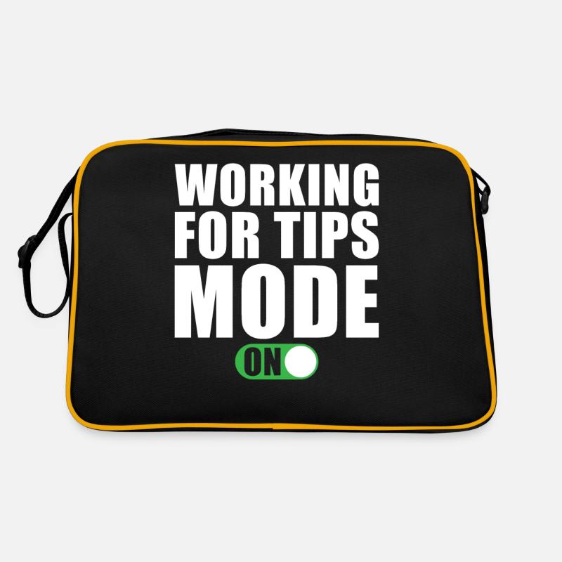 Travailler pour le mode Tip On - Sac Retro - noir/or