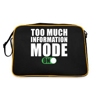 Too much information mode on - Retro Bag - black/gold - Back