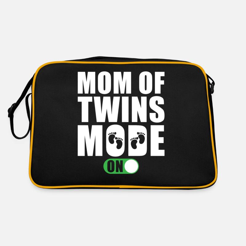 Mutter Von Zwillingen Modus On Retro Tasche