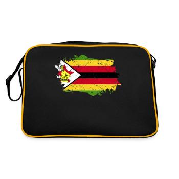 Zimbabwe Flag Grunge Zimbabwe Flag - Sac Retro - noir/or - Dos