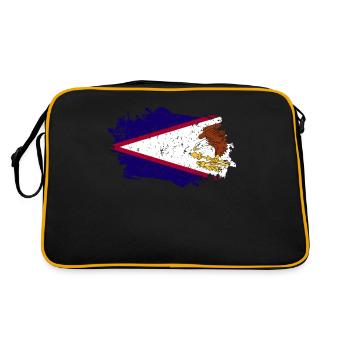 Drapeau des Samoa américaines - Sac Retro - noir/or - Dos