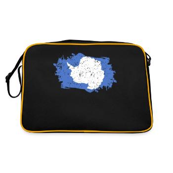 Drapeau de l’Antarctique Grunge Drapeau de l’Antarctique - Sac Retro - noir/or - Dos