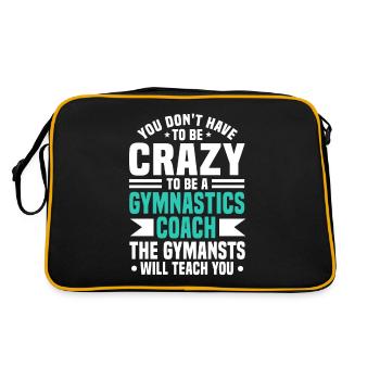 Gymnastic Coach Gift Crazy To Be A Coach - Retro Bag - black/gold - Back