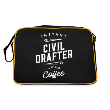 Civil Drafter Funny Job Title Profession - Retro Bag - black/gold - Back