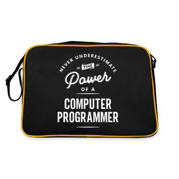 Computer Programmer Funny Job Title Profession - Retro Bag - black/gold - Back