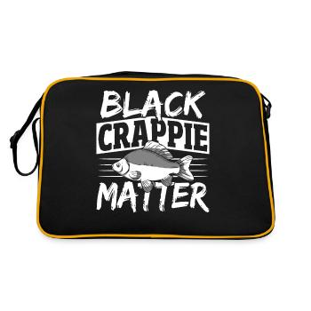 Black Crappie Matter Crappie Fishing Fish Hunting - Retro Bag - black/gold - Back