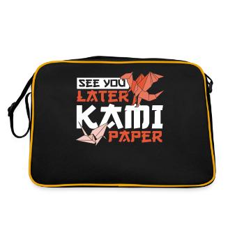 See You Later Kami Paper Origami Paper Folding - Retro Bag - black/gold - Back