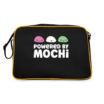 Powered by Mochi Japanisches Essen Kawaii Mochi - Retro Tasche - Schwarz/Gold - Hinten