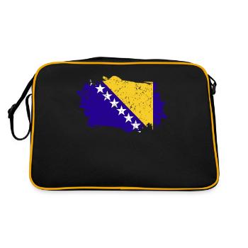 Drapeau de bosnie-Herzégovine - Sac Retro - noir/or - Dos