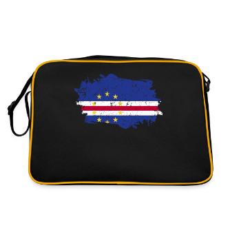 Cape Verde Flag Grunge Cape Verde Flag - Retro Bag - black/gold - Back