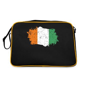 Ivory Coast Flag - Retro Bag - black/gold - Back