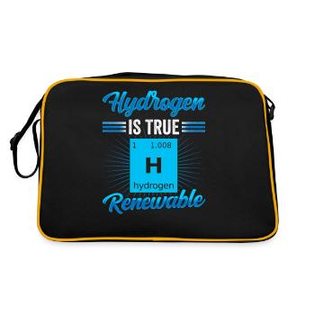 Hydrogen is the true renewable energy - Retro Bag - black/gold - Back