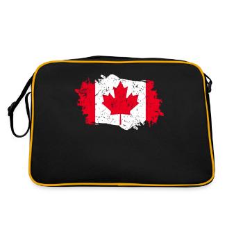 Drapeau du Canada Grunge Drapeau du Canada - Sac Retro - noir/or - Dos
