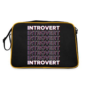 Sarcasme introverti Timide introverti - Sac Retro - noir/or - Dos