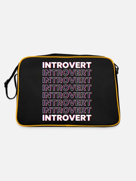 Sarcasme introverti Timide introverti - Sac Retro - noir/or - Dos