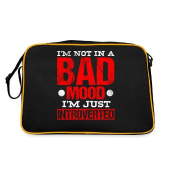Pas de mauvaise humeur je suis juste un introverti - Sac Retro - noir/or - Dos