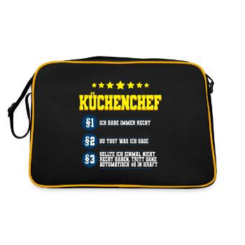 Küchenchef - Retro Tasche - Schwarz/Gold - Hinten
