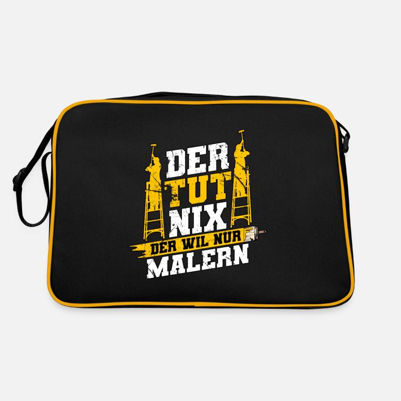 Maler - Retro Tasche - Schwarz/Gold