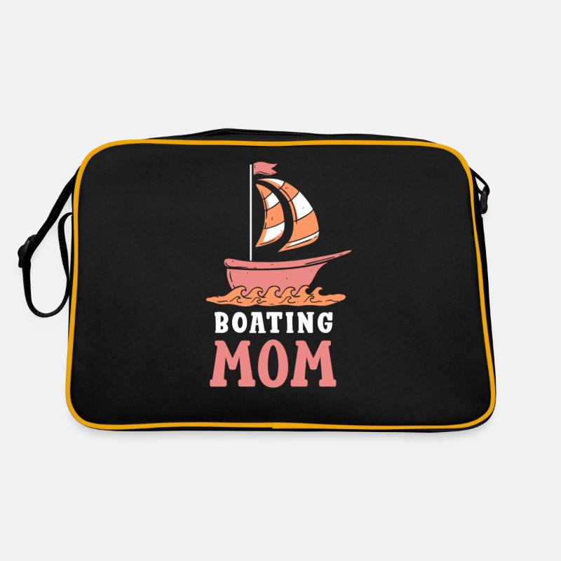Bootfahrende Mutter Yacht Schiff Boot Bootfahren Retro Tasche