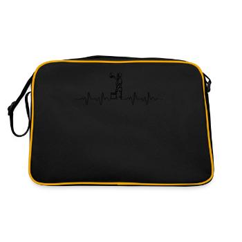 Maler - Retro Tasche - Schwarz/Gold - Hinten