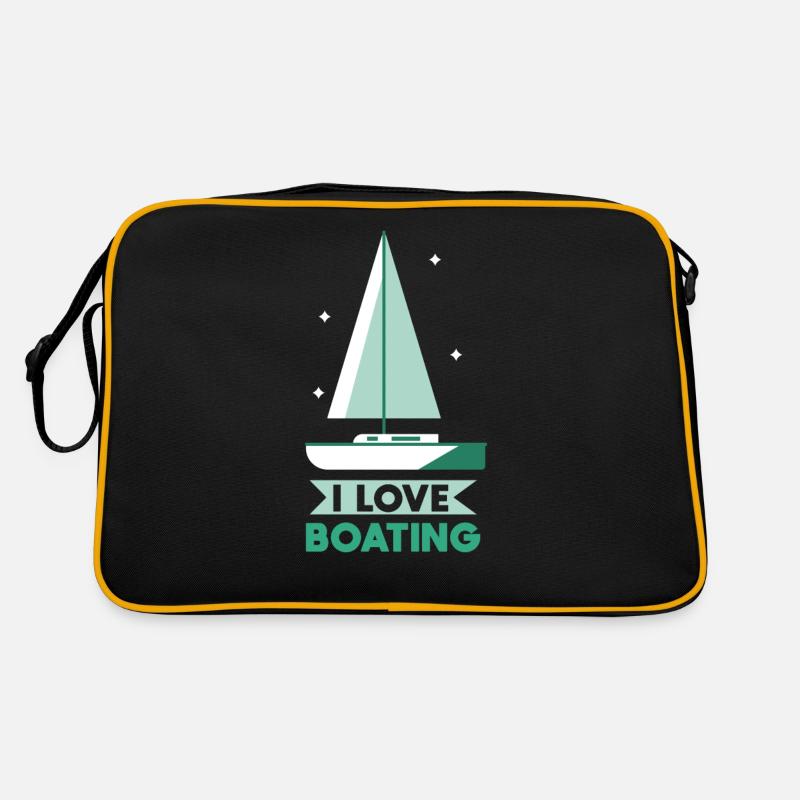 Ich Liebe Bootfahren Segelboot Schiff Boot Yacht Retro Tasche