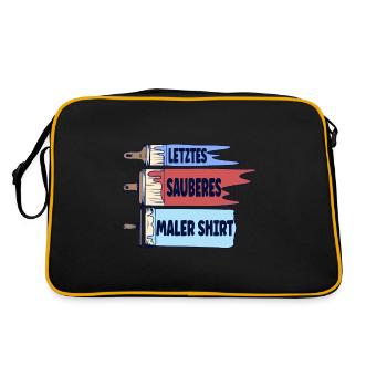 Letztes sauberes Maler - Retro Tasche - Schwarz/Gold - Hinten