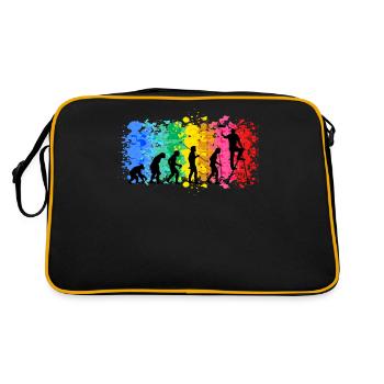 Maler - Retro Tasche - Schwarz/Gold - Hinten