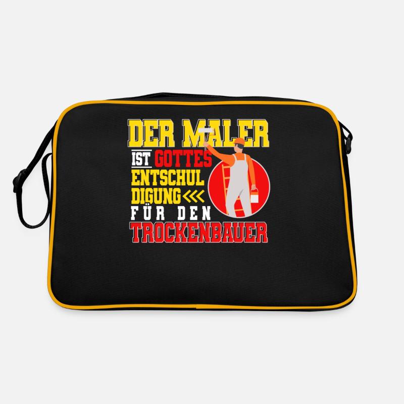 Maler - Retro Tasche - Schwarz/Gold