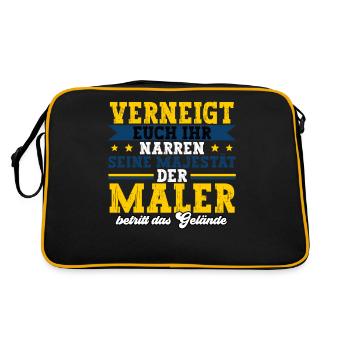 Maler - Retro Tasche - Schwarz/Gold - Hinten