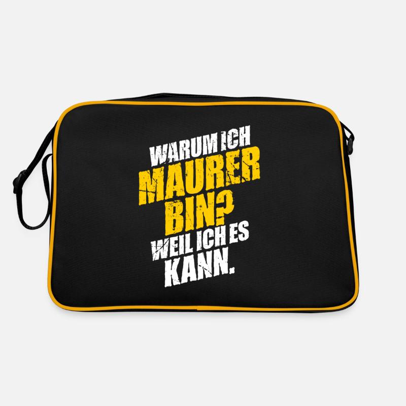 Maurer - Retro Tasche - Schwarz/Gold