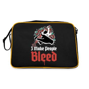 Je fais saigner les gens Tatouage Cadeau - Sac Retro - noir/or - Dos