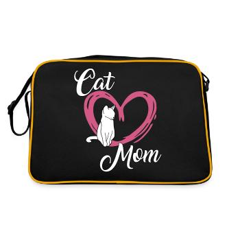 Chats mignons Maman Chats Fan Cadeau Chats - Sac Retro - noir/or - Dos