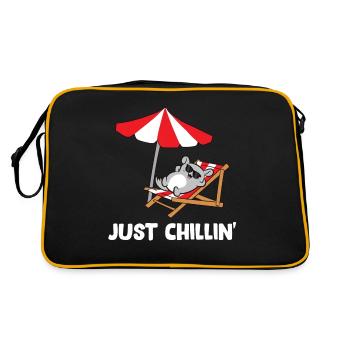 Cute Chinchillin Chinchilla Owner Funny Pet - Retro Tasche - Schwarz/Gold - Hinten