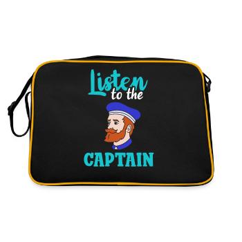 Écoutez le Captain Ship Boat Boat Boat Yacht - Sac Retro - noir/or - Dos