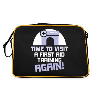 Il est temps d’assister à nouveau à un cours de secourisme - Sac Retro - noir/or - Dos