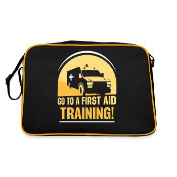 Suivez un cours de secourisme! Enseignant - Sac Retro - noir/or - Dos