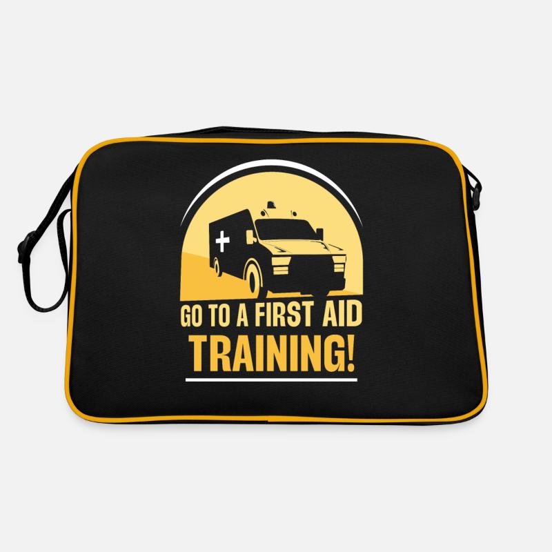 Suivez un cours de secourisme! Enseignant Sac Retro