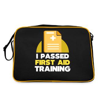 J’ai réussi un cours de secourisme - Sac Retro - noir/or - Dos