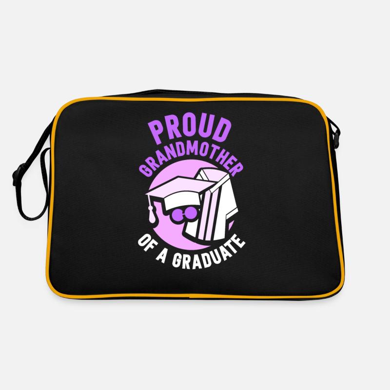 Stolze Großmutter Eines Absolventen Absolvent Retro Tasche