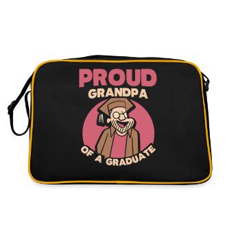 Stolzer Großvater Eines Absolventen Absolvent - Retro Tasche - Schwarz/Gold - Hinten