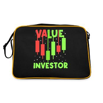Value Investor Invest Investors Financier - Retro Bag - black/gold - Back