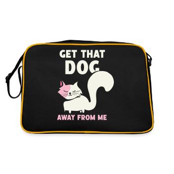 Take the dog away from me cat lover cat - Retro Bag - black/gold - Back