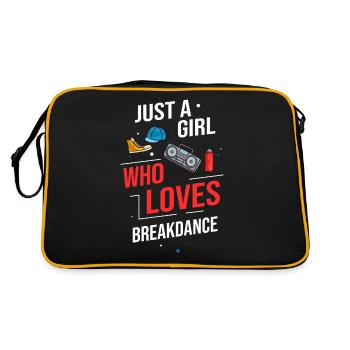 Breakdance Music Breaking BBoy Bgirl - Retro Bag - black/gold - Back