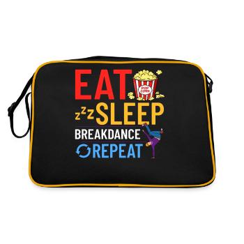 Breakdance Music Breaking BBoy Bgirl - Retro Bag - black/gold - Back